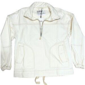 LNDN Women’s Off White Quarter Zip Pullover Jacket Size Extra Small/XS